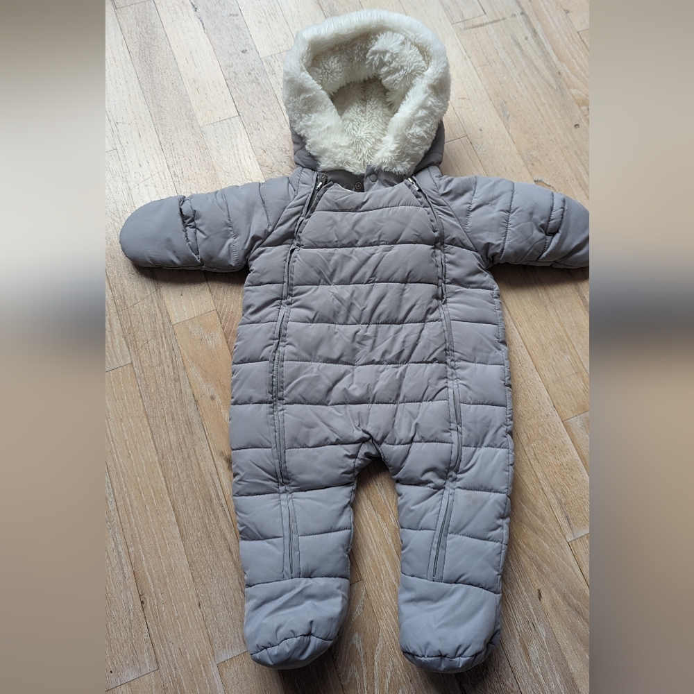 Jacadi Grey Unisex Baby Snowsuit